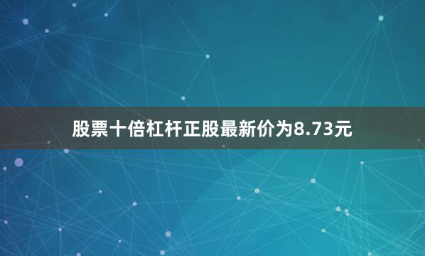 股票十倍杠杆正股最新价为8.73元